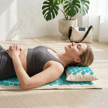 Acupressure Mat And Pillow Set For Full-Body Relief
