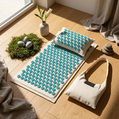 Acupressure Mat And Pillow Set For Full-Body Relief