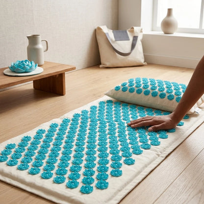 Acupressure Mat And Pillow Set For Full-Body Relief