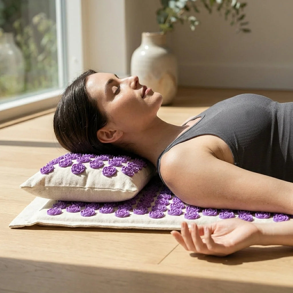 Acupressure Mat And Pillow Set For Full-Body Relief