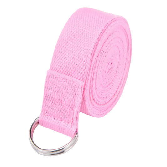 Adjustable Cotton Stretch Out Strap For Flexibility - Pink