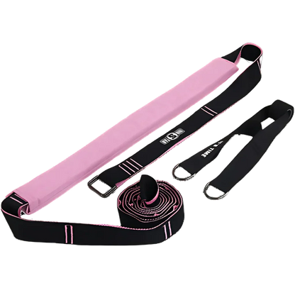Adjustable Nylon Strap Stretcher For Core & Flexibility - Pink