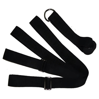 Adjustable Stretching Strap For Deep Flexibility Work - black