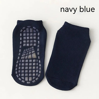 All Season Sports Socks With Grips For Every Age - Navy Blue / 1-5 Years