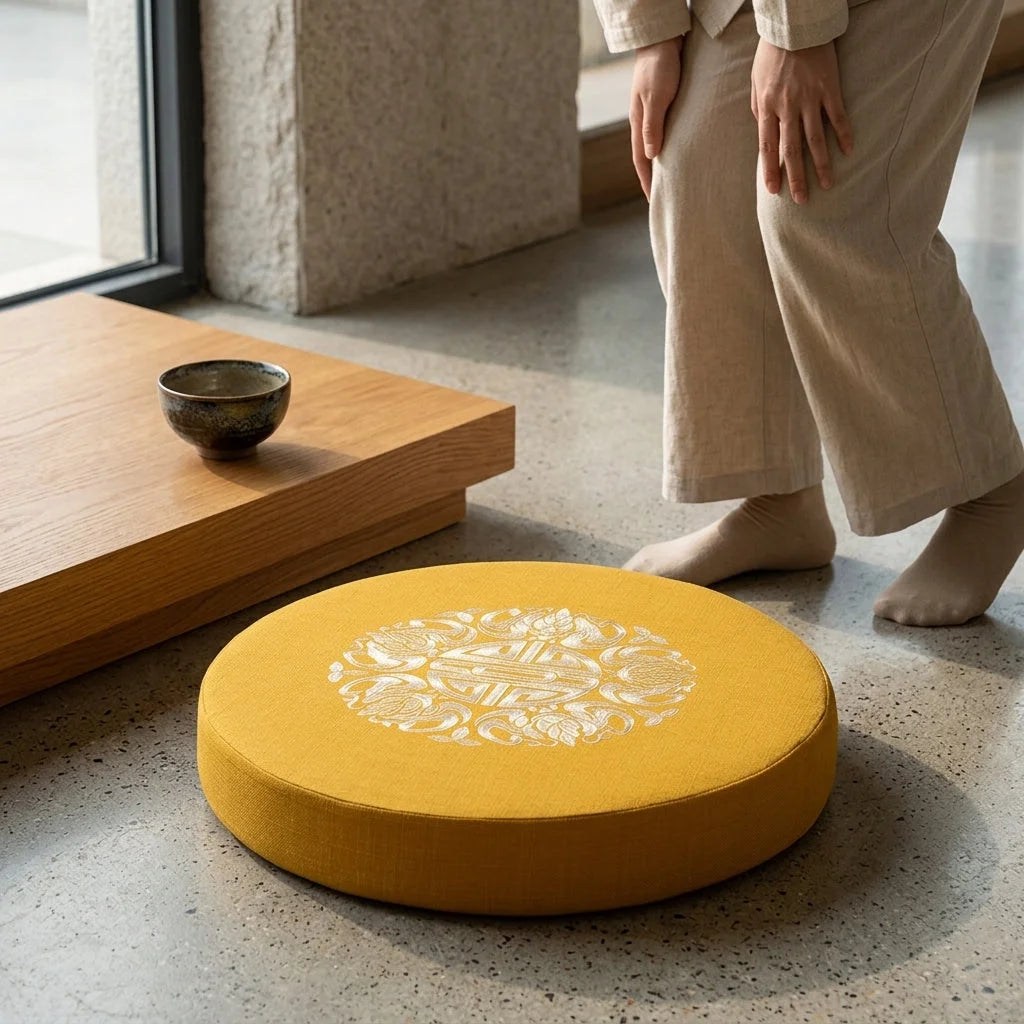 Artisan Floor Pouf Cushion For Calm & Comfort