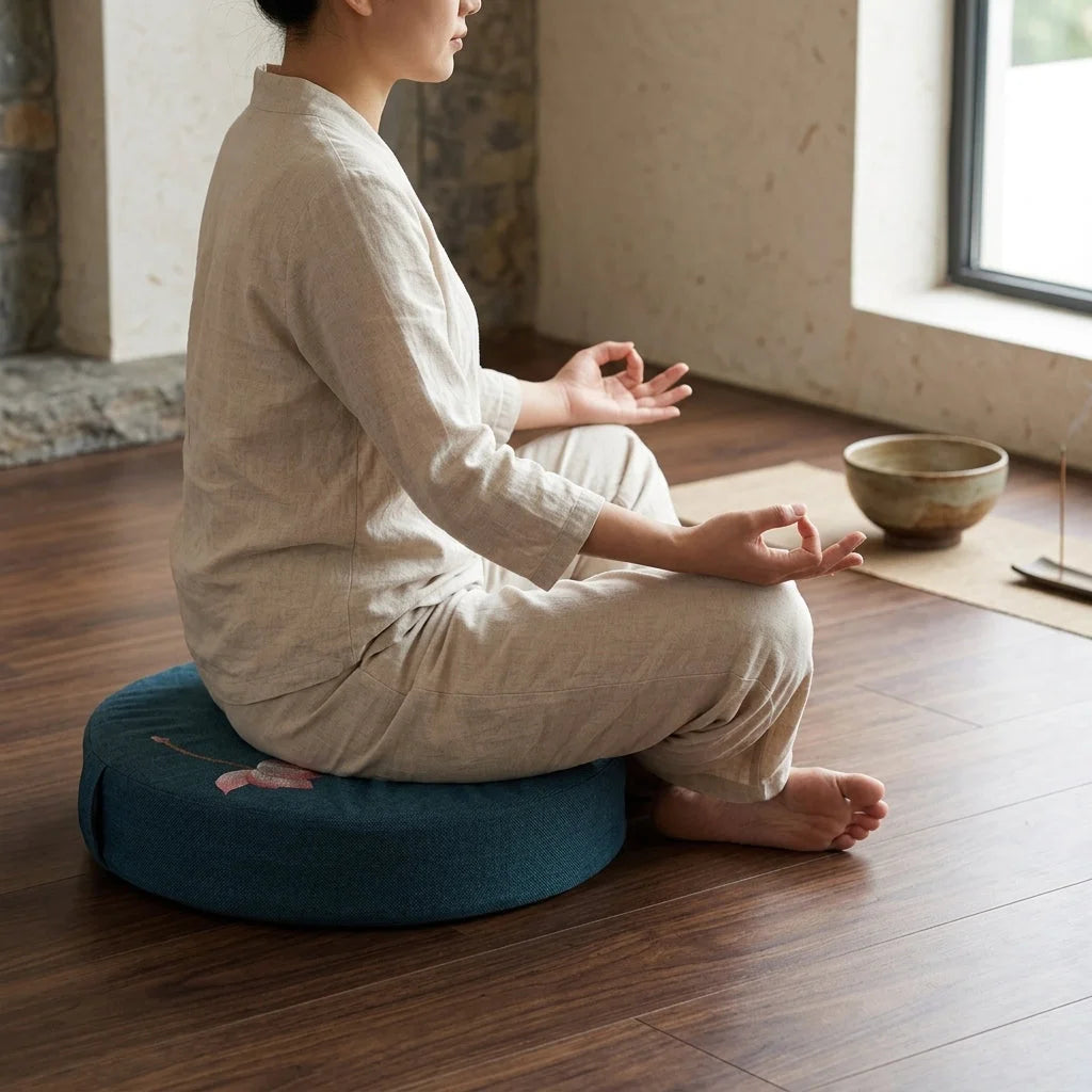 Artisan Floor Pouf Cushion For Calm & Comfort