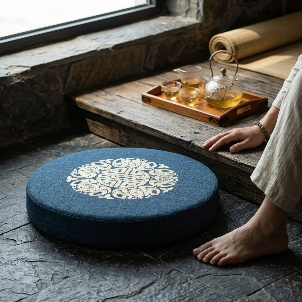 Artisan Floor Pouf Cushion For Calm & Comfort