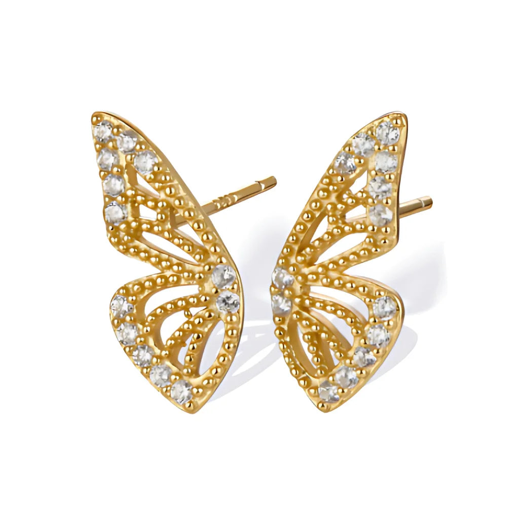 Asymmetrical Butterfly Small Boho Earrings