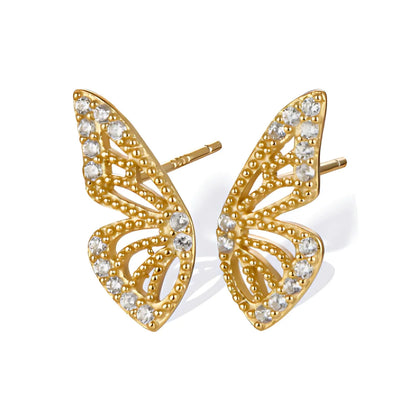 Asymmetrical Butterfly Small Boho Earrings