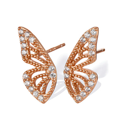 Asymmetrical Butterfly Small Boho Earrings