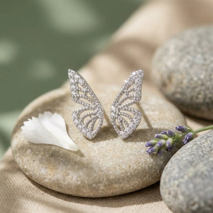 Asymmetrical Butterfly Small Boho Earrings