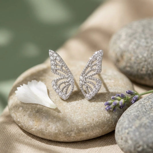 Asymmetrical Butterfly Small Boho Earrings
