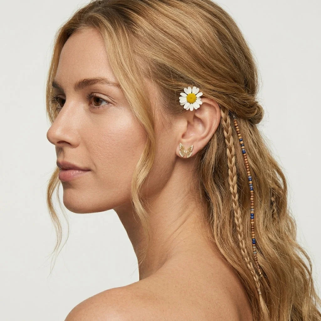 Asymmetrical Butterfly Small Boho Earrings