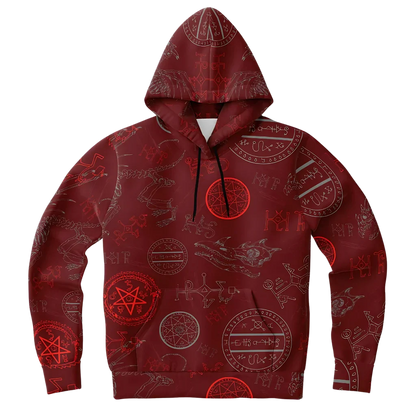 Athletic Hooded Sweatshirts With Mystic Dragon Print