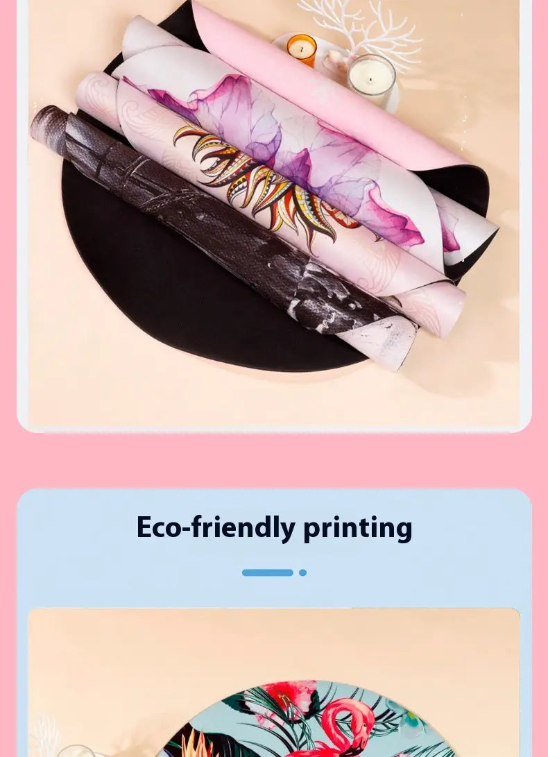 PREMIUM LARGE ROUND YOGA MAT WITH CUSTOM THICKNESS