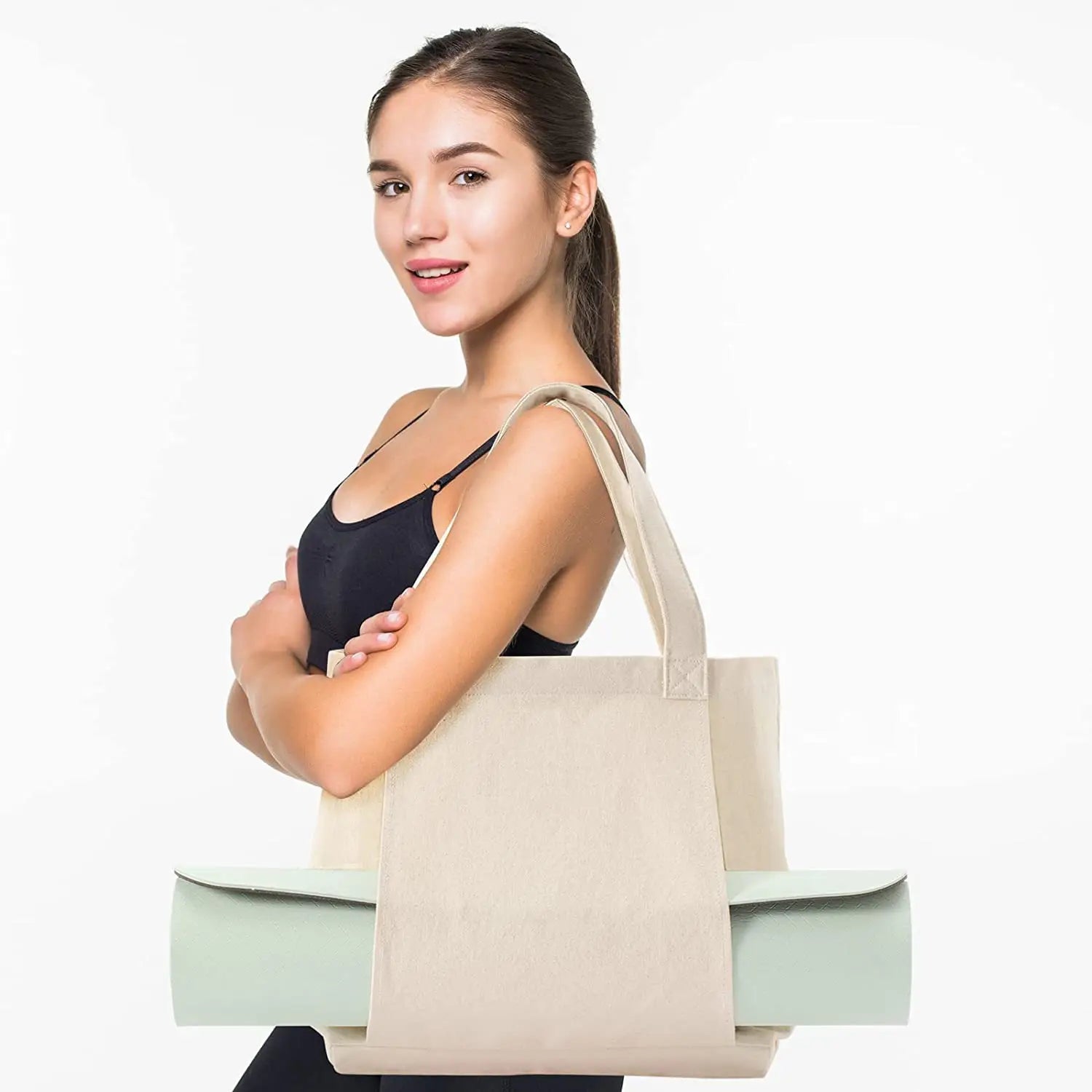 VERSATILE CANVAS YOGA MAT BAG – SPACIOUS & STYLISH CARRIER