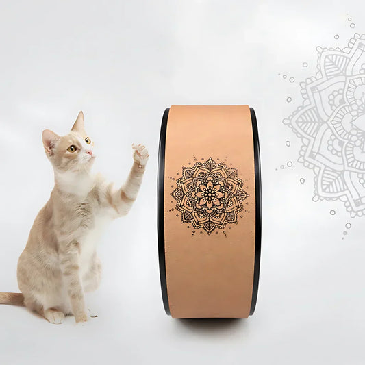 Back Pain Roller Wheel With Cork & Mandala Design