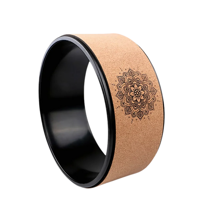 Back Pain Roller Wheel With Cork & Mandala Design - Only Yoga Wheel