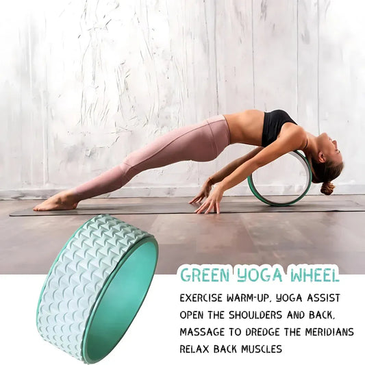 Back Stretcher Wheel With 3D Massage Texture - Green