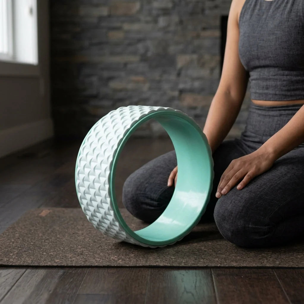 Back Stretcher Wheel With 3D Massage Texture - Green