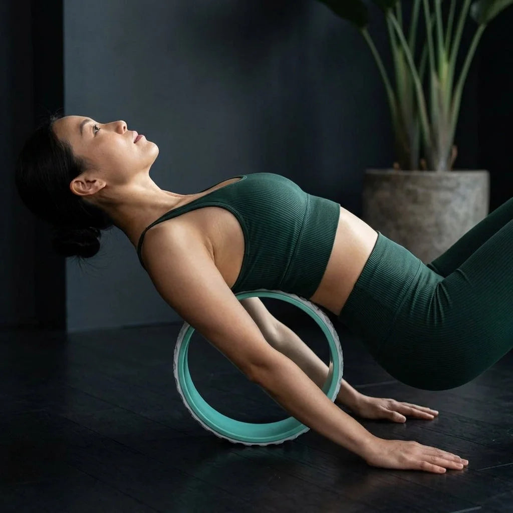 Back Stretcher Wheel With 3D Massage Texture - Green