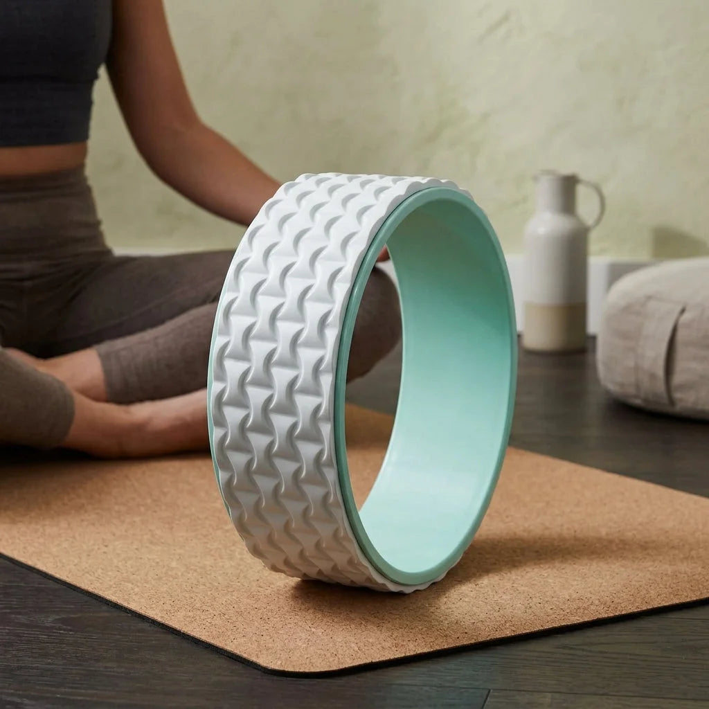 Back Stretcher Wheel With 3D Massage Texture - Green