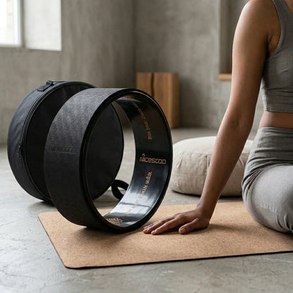 Back Stretching Wheel For Posture & Flexibility Support - Black