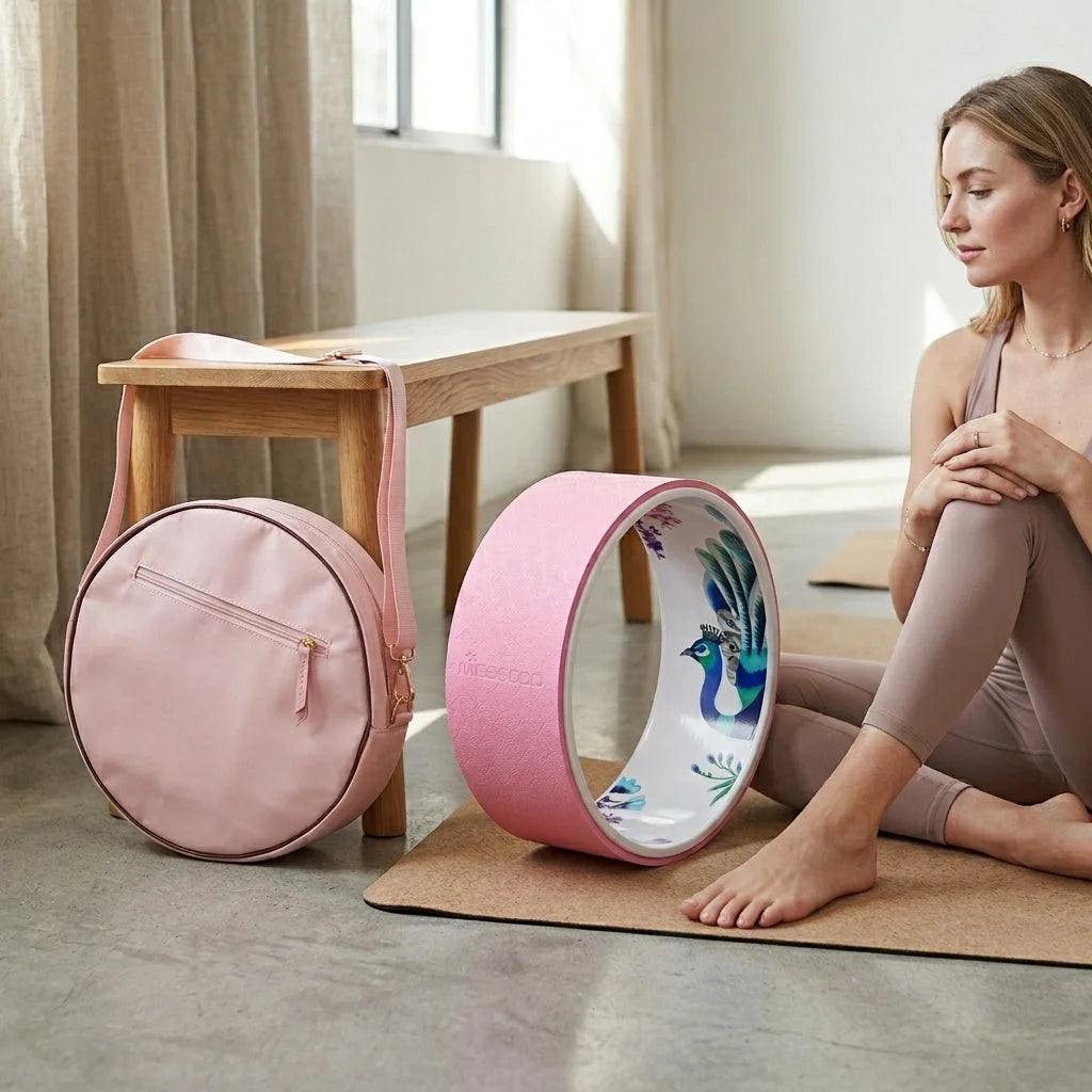 Back Stretching Wheel For Posture & Flexibility Support - Print the pollen