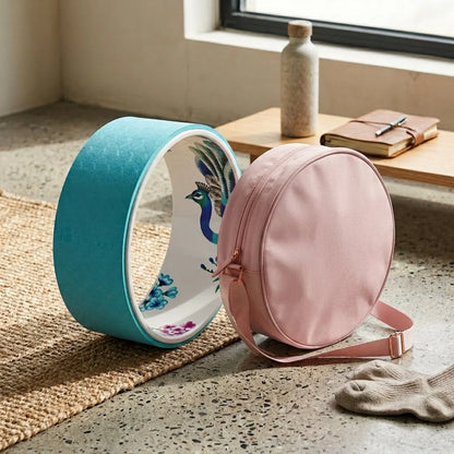 Back Stretching Wheel For Posture & Flexibility Support - Printed blue