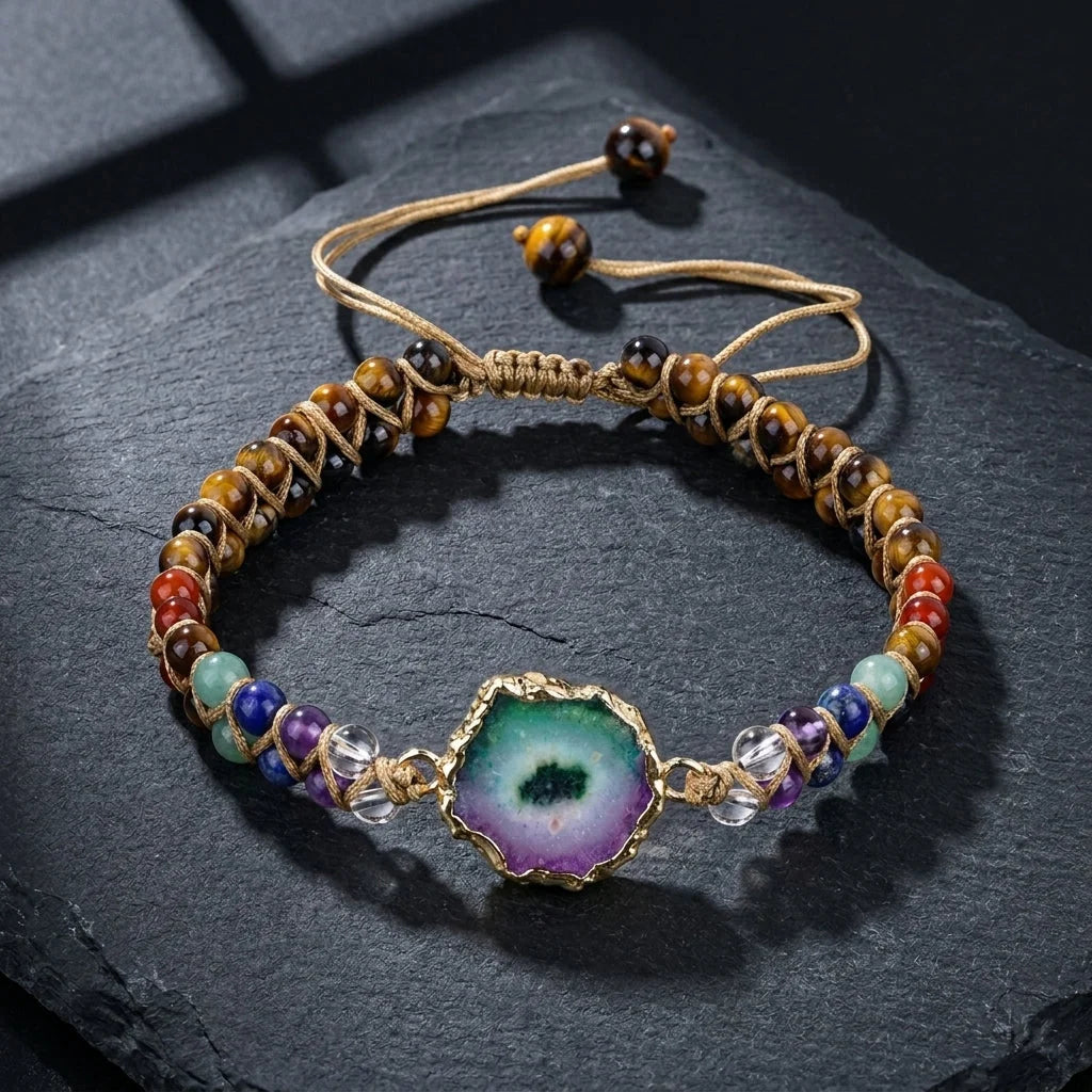 Bead Bracelets With String For Everyday Balance - Lapis G424