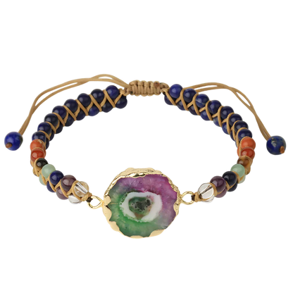 Bead Bracelets With String For Everyday Balance - Lapis G424