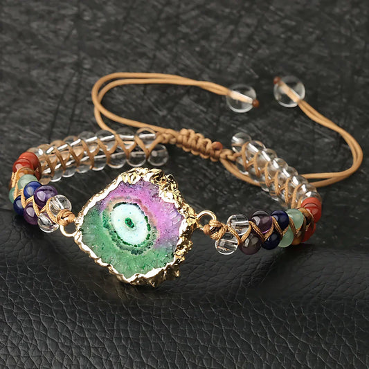 Bead Bracelets With String For Everyday Balance - Lapis G424