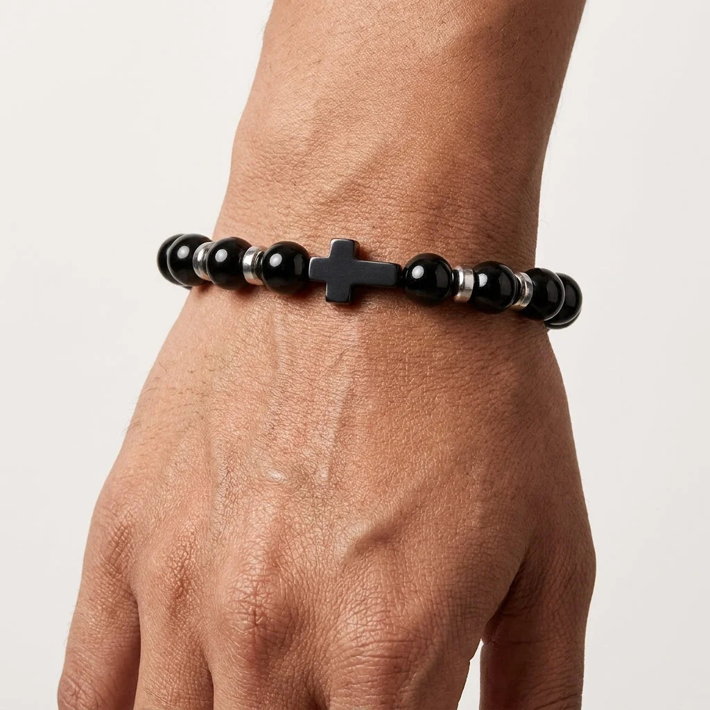 Beaded Cross Bracelet For Everyday Balance