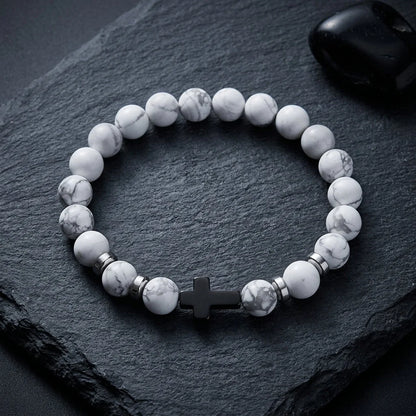 Beaded Cross Bracelet For Everyday Balance