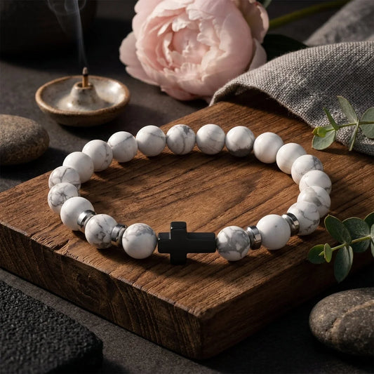 Beaded Cross Bracelet For Everyday Balance