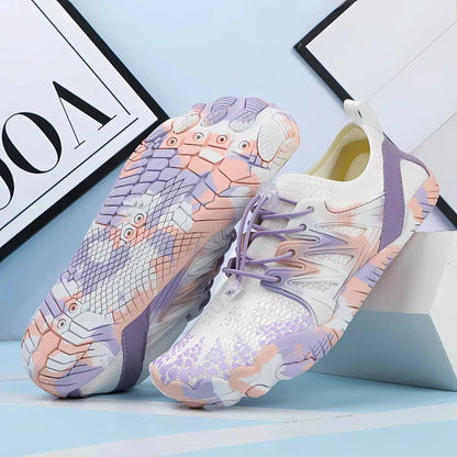 Best Shoes For Yoga With Breathable Mesh Design - Pink Purple / 35