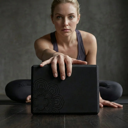 Black Yoga Blocks For Balance And Flexibility Support