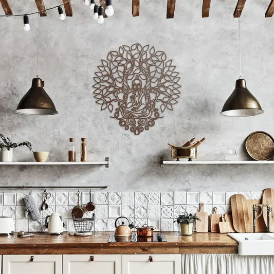 Bodhi Tree Metal Wall Art Decor For Sacred Spaces - Copper / 12