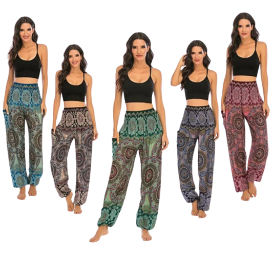 Boho Boho Pants In Vibrant Minimalist Prints