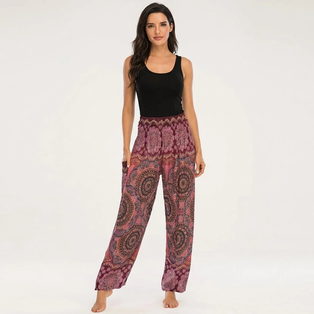 Boho Boho Pants In Vibrant Minimalist Prints
