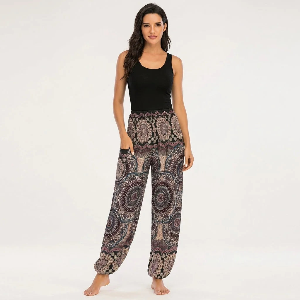 Boho Boho Pants In Vibrant Minimalist Prints