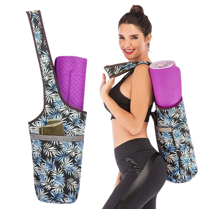 Boho Canvas Tote Yoga Bag With Front Pocket
