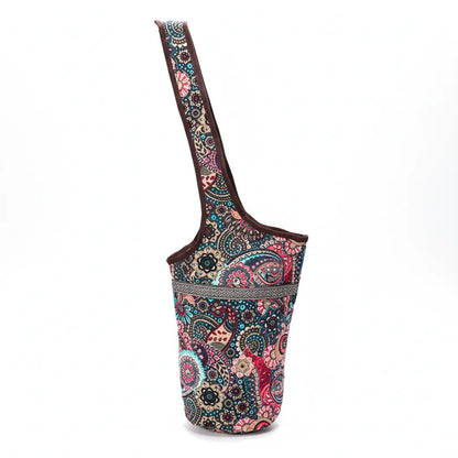 Boho Canvas Tote Yoga Bag With Front Pocket