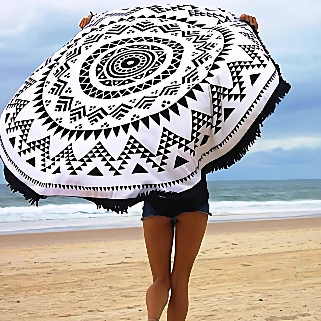 Yoga Round Rug Lightweight Round Yoga Rug With Tassel Trim – ActiveLineage