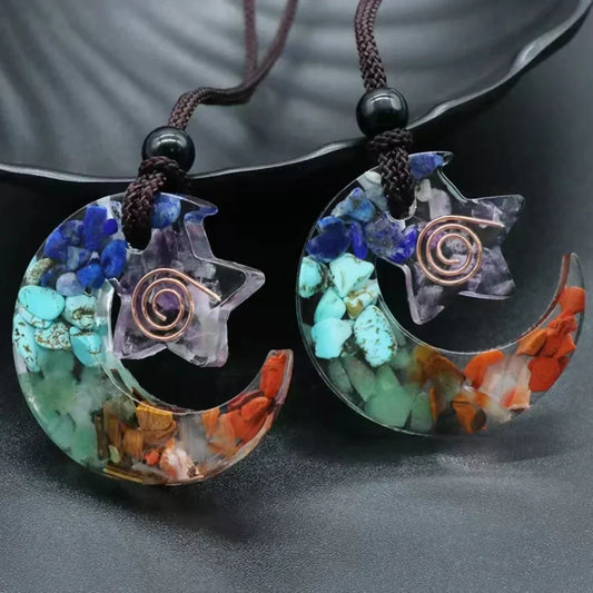 Boho Necklace Pendants With Chakra Stone Energy - Style B