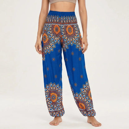 Boho Pants For Woman With Elastic Waist Comfort