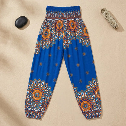 Boho Pants For Woman With Elastic Waist Comfort