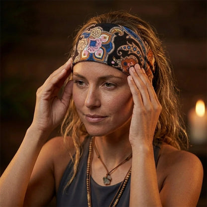 Boho Print Head Band For Women Sports And Wellness
