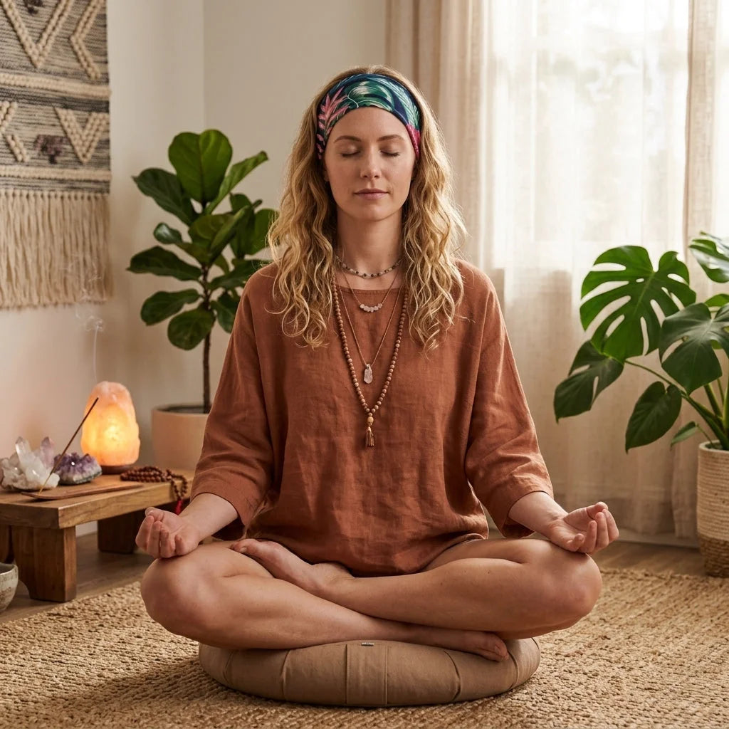 Boho Print Head Band For Women Sports And Wellness
