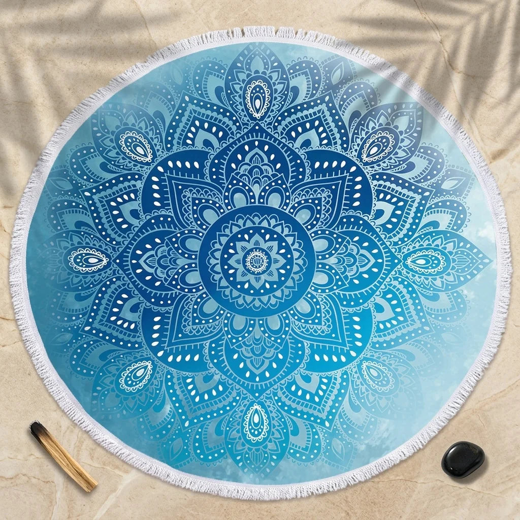 Boho Round Yoga Mat Carpet With Tassels
